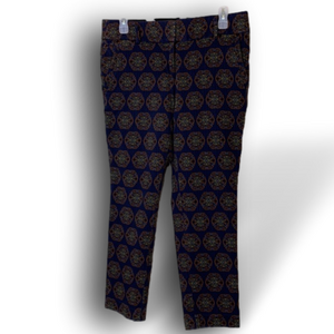 LOFT Blue Medallion Marisa Slim Ankle Dress Pants size 8